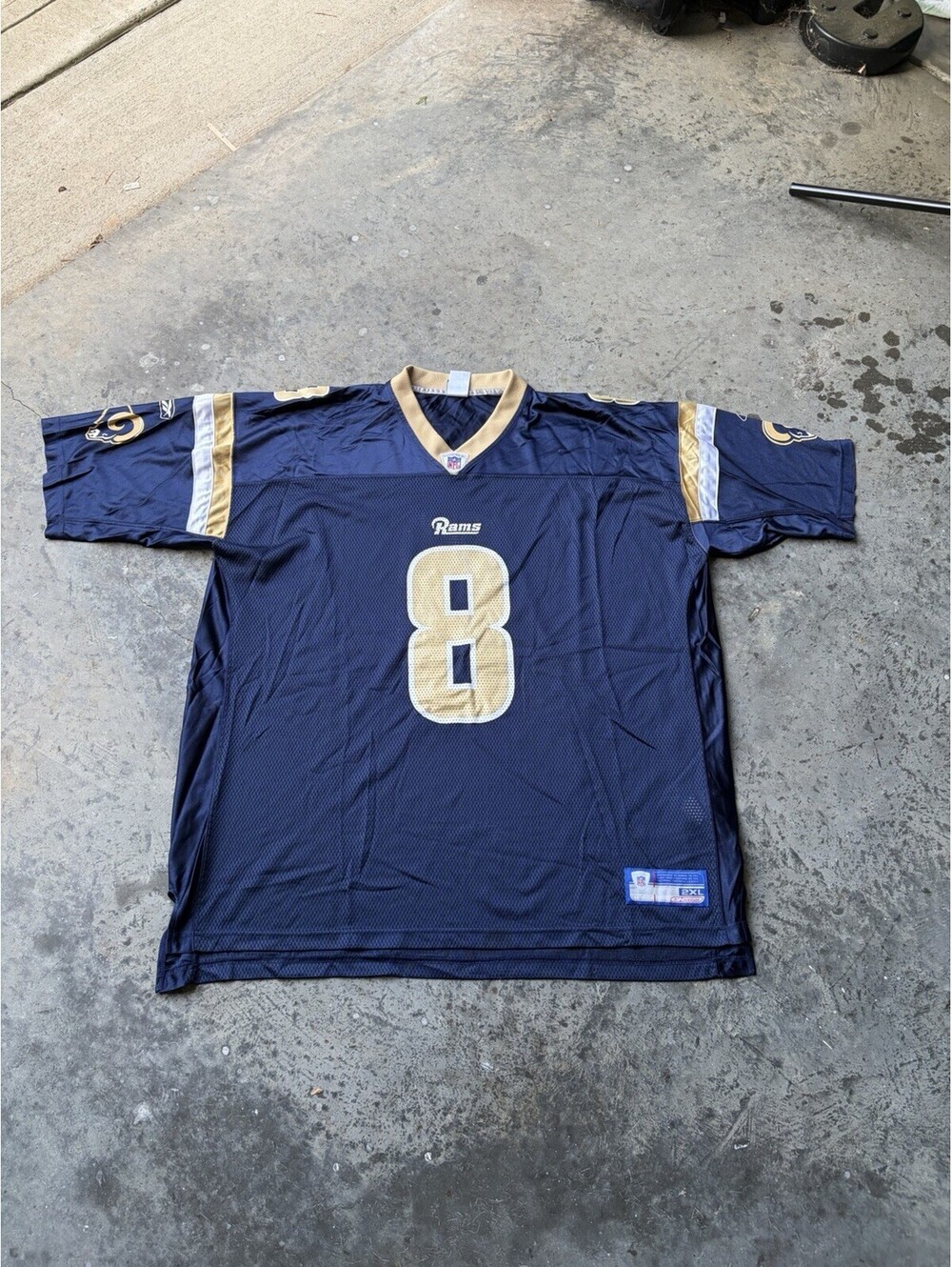 Reebok Premier NFL Jersey St. Louis Rams Sam Bradford Navy Sz 2XL Blue Gold